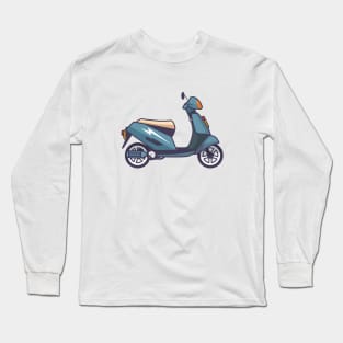 Vespa Scooter Vector Long Sleeve T-Shirt